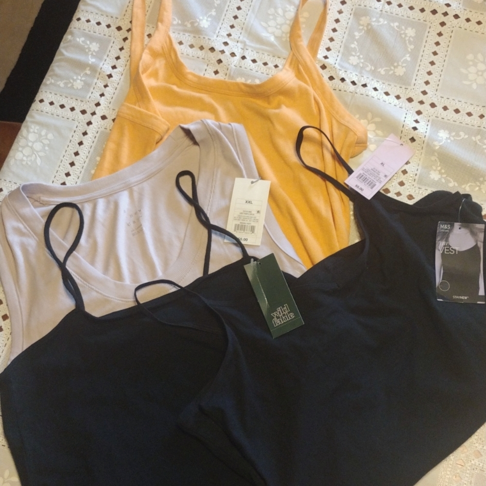 4 Shirts 3 strap tops 1 tank all xl  M&S Wild fable & New day brands